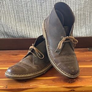 Clarks Women's Brown Leather Desert Boots